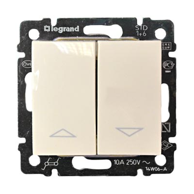 Legrand Valena  Слоновая Кость Выключатель механизм для рольставней с механической блокировкой. 10А 250В /774304