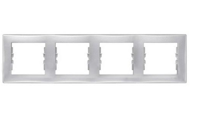 Schneider Electric Sedna Алюминий Рамка 4-местная горизонтальная SDN5800760