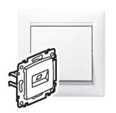 Legrand Valena  Белый Розетка RJ45 UTP категория 6, 2 выхода на захватах 774247