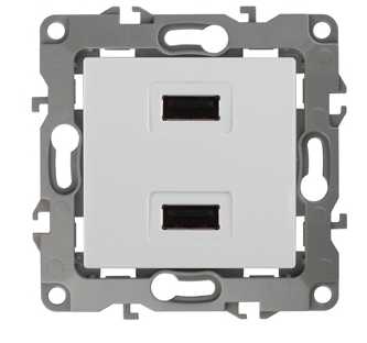 ЭРА  Эра12  Белый  Устройство зарядное USB, 5В-2100мА  12-4110-01 Б0027491