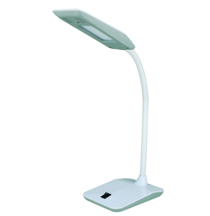 Светильник настольный Uniel TLD-545 Black-White/LED/350Lm/3500K 4W. Механический выключатель. Черный с белым