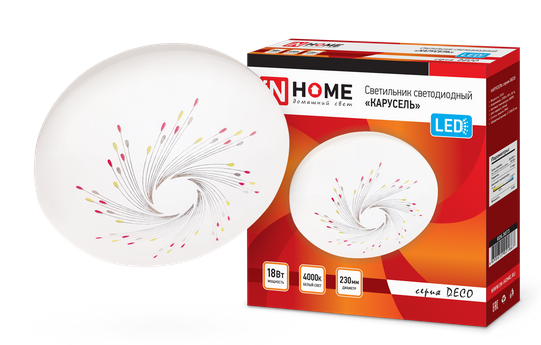 Светильник светодиодный IN HOME DECO 18Вт 230В 4000К 1170лм 230мм карусель