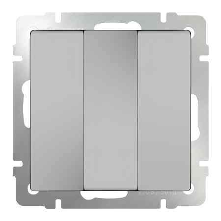 Werkel Серебряный Выключатель Механизм 3-клавишный WL06-SW-3G a033751 /W1130006/ a051503