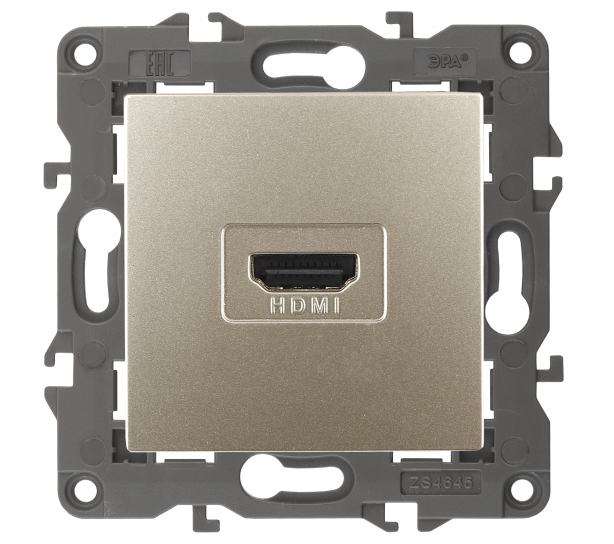 ЭРА  Elegance  Шампань  Розетка HDMI, IP20 14-3114-04