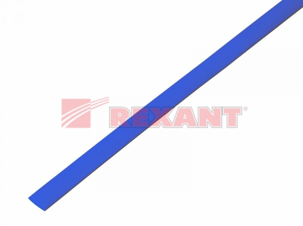 6.0 / 3.0 мм 1м термоусадка синяя  REXANT 20-6005