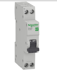Дифференциальный автомат  2П  16А  10мА  Schneider Electric  EASY9  характеристика С  тип АС  1П+N EZ9D63616,18 мм