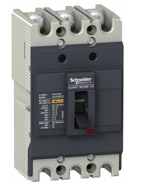 Выключатель автоматический  Schneider Electric  3П    80А  18кА  TM-D  EasyPact_EZC