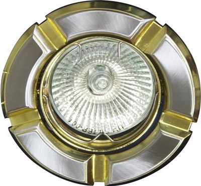 Точечный светильник Feron 098Т МR16 D/L GU5.3 TN-GD  плоско-поворотный титан-золото (цветное литье)