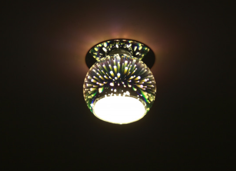 ЭРА свет-к DK88-3 3D звездный дождь G9,220V, 35W, серебро/мультиколор