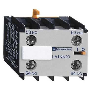 Блок дополнительных контактов  Schneider Electric  2НО винтовой зажим LA1KN20
