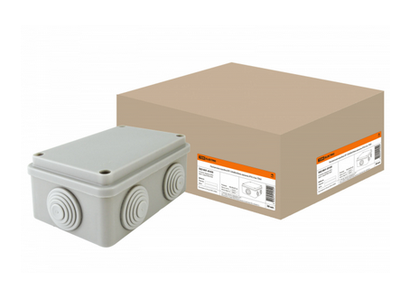 Коробка распаячная ОП 120х80х50мм, крышка, IP55, 6 входов TDM SQ1401-0105