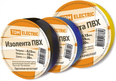 Изолента ПВХ синяя 19мм 20м TDM