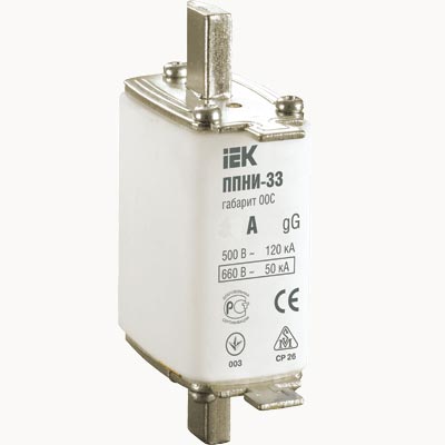 Плавкая вставка предохр. габ.    00С  6А IEK ППНИ-33
