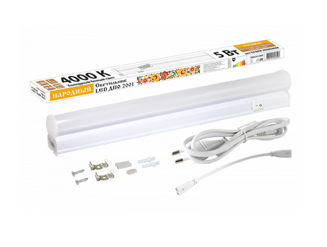 Светильник TDM LED ДПО 2001 5Вт, 4000К, IP40, Народный 300мм