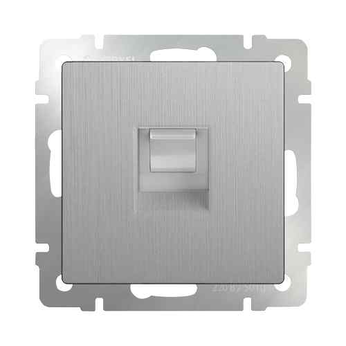 Werkel Серебро Рифленый Розетка механизм телефонная RJ-11 WL09-RJ-11