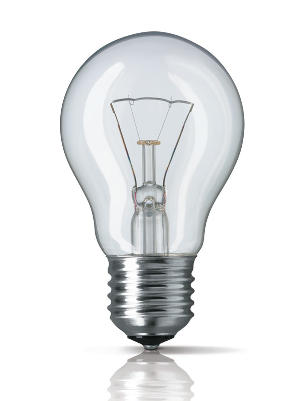 Стандартная лампа накаливания  PHILIPS  А55  40Вт  230В  E27 (кратно 10)