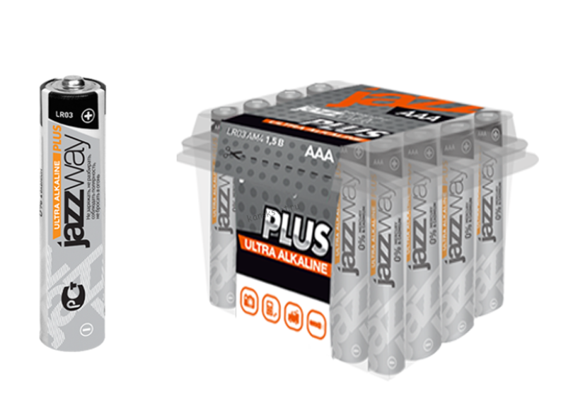 Элемент питания JAZZway Ultra PLUS  LR03  PB-24 (кратно 24)