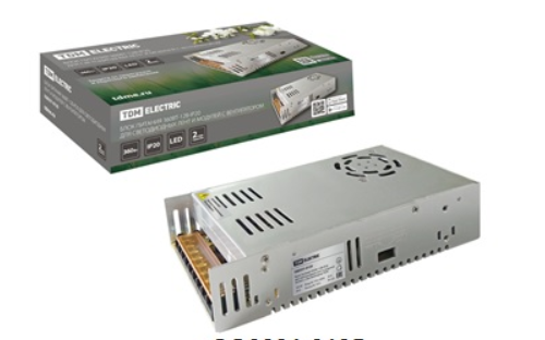 Блок питания TDM 12V 360Вт IP20 205х118х55 металл, с вентилятором