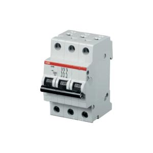 Выключатель автоматический  3П   6А  характеристика C  6кА  ABB  S203  C 6 2CDS253001R0064