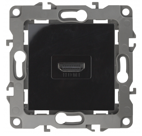 ЭРА  Эра12  Черный  Розетка HDMI 12-3114-06 Б0027486