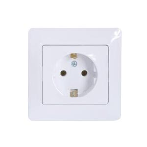 Schneider Electric Glossa  Белый Розетка с заземляющими контактами в сборе с рамкой IP20 скрытая установка GSL000142