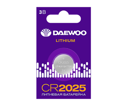 Элемент питания DAEWOO CR2025 2021 BL-1 (кратно 1)
