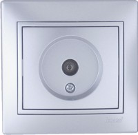 Lezard  Mira  Металлик Серый Розетка TV проходная скрытая установка (859986 ) 701-1010-129
