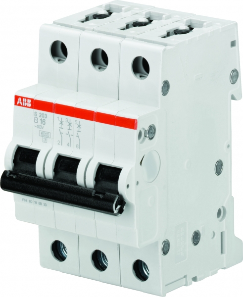 Выключатель автоматический  3П  25А  характеристика В  6кА   ABB S203M B25 /2CDS273001R0255/