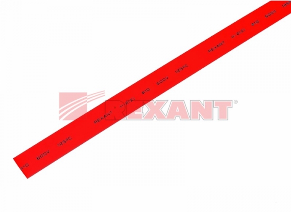10.0 / 5.0 мм 1м термоусадка красная  REXANT 21-0004