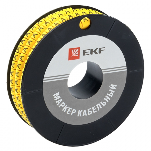 Маркер-кабельный 4,0кв.мм "A" (к-500ед) (ЕС-2) EKF