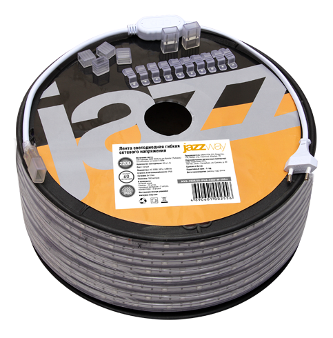 Светодиодная лента Jazzway IP68  220V  4.8Вт/м  6500К  MVS-2835/60W  (1уп.-100м) (без аксессуаров!) (кратно 100)