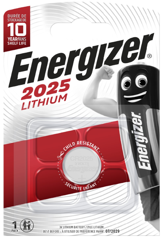 Элемент питания ENERGIZER CR2025 Lifhium FSB1 (кратно 1)
