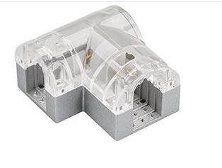Arlight Угловой 2-х контактный соединитель для гибкого неона ARL-CF2835 26x15mm. Обеспечивает непрерывное соединение и сплошную линию свечения без разрывов. Требуется доп.герметизация для соединения IP65. Материал-алюминий, прозрачный пластик. Размеры ДхШ