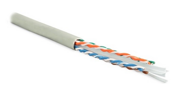 UUTP4-C6-S23-IN-LSZH-GY-305 (305 м) Кабель витая пара U/UTP, категория 6, 4 пары (23 AWG), одножильный (solid), с разделителем, LSZH, нг(С)-HF, –20°C – +75°C, серый - гарантия: 15 лет компонентная, 25 лет системная Hyperline