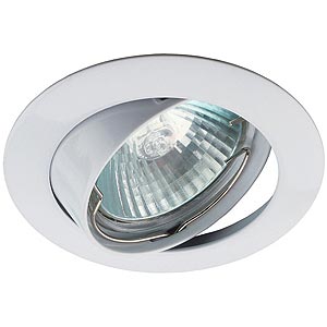 Светильник точечный ЭРА KL1A WH литой простой поворотный MR16,12V, 50W белый