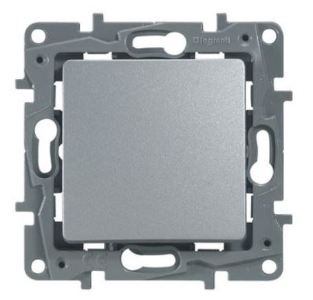 Legrand  Etika  Алюминий Переключатель механизм 1-клавишный промежуточный 10AX, 250В 672409