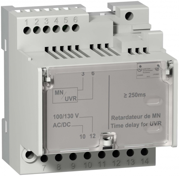 Реле врем.  Schneider Electric  UVR 220/240В 50Гц NS80 LV429427
