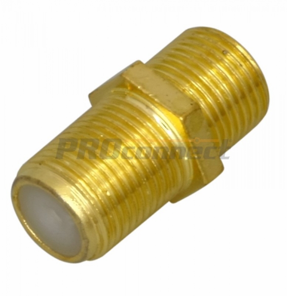 Переходник F-гнездо - F-гнездо  "Бочка"  GOLD  PROCONNECT 05-4201-5