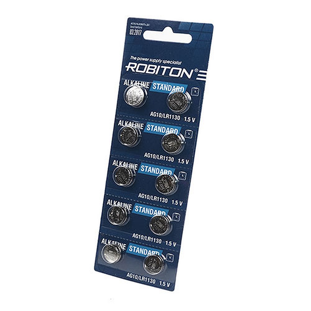 Элемент питания ROBITON STANDARD AG3 BL10 (кратно 10)