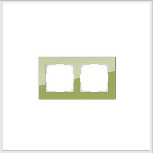 Werkel  Favorit Фисташковый Рамка 2-местная стекло WL01-Frame-02 a036588