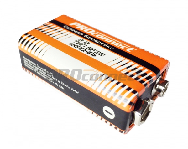 Элемент питания PROconnect КРОНА 9V 6F22 "Крона" 30-0030