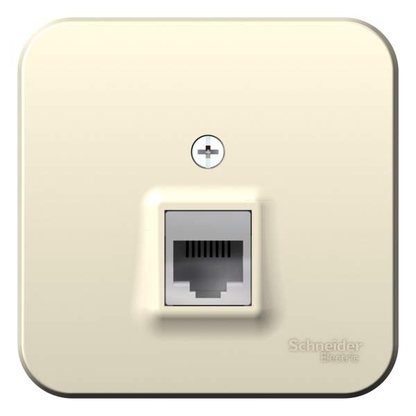 Schneider Electric BLANCA О/У РОЗЕТКА компьютерная RJ45, кат.5E, ИЗОЛ.ПЛ.,МОЛОЧНЫЙ BLNIA045002