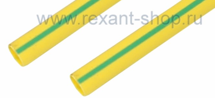 Трубка ТУТнг  25/12,5 желто-зеленая 1 м  REXANT 22-5007