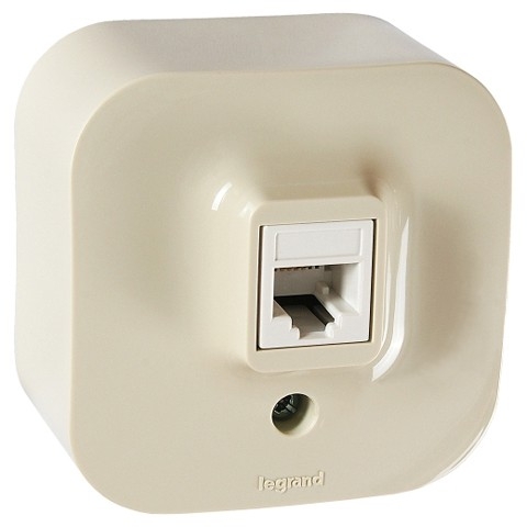 Legrand  Quteo  Слоновая Кость Розетка RJ45 категория 5е UTP 782254