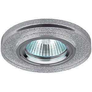 Светильник точечный ЭРА DK7 CH/SHSL декоративный, стекло круглое MR16,12V, 50W, хром/серебряный блеск