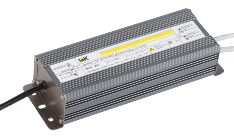 IEK Драйвер 12V 100Вт  IP67 44,5х22х22 LED ИПСН-PRO блок- шнуры IEK