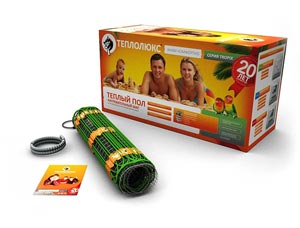 Теплолюкс Комплект теплых полов  TROPIX  MНH-400-2,50 без регулятора (двужильный мат, 2,5 кв.м, 400 Вт) под плитку