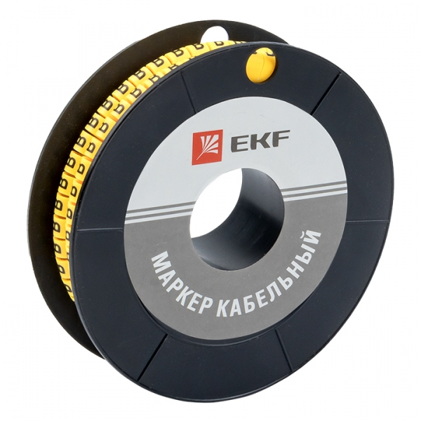 Маркер-кабельный 6,0кв.мм "B" (к-500ед) (ЕС-3) EKF