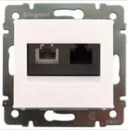 Legrand Valena  Белый Розетка механизм TФ+ компьютерная RJ11+RJ45 UTP категория 6е 770080 индивидуальная упаковка DIY