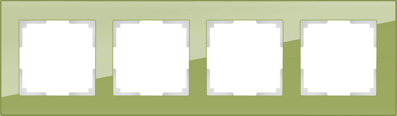 Werkel  Favorit Фисташковый Рамка 4-местная стекло WL01-Frame-04 a036590